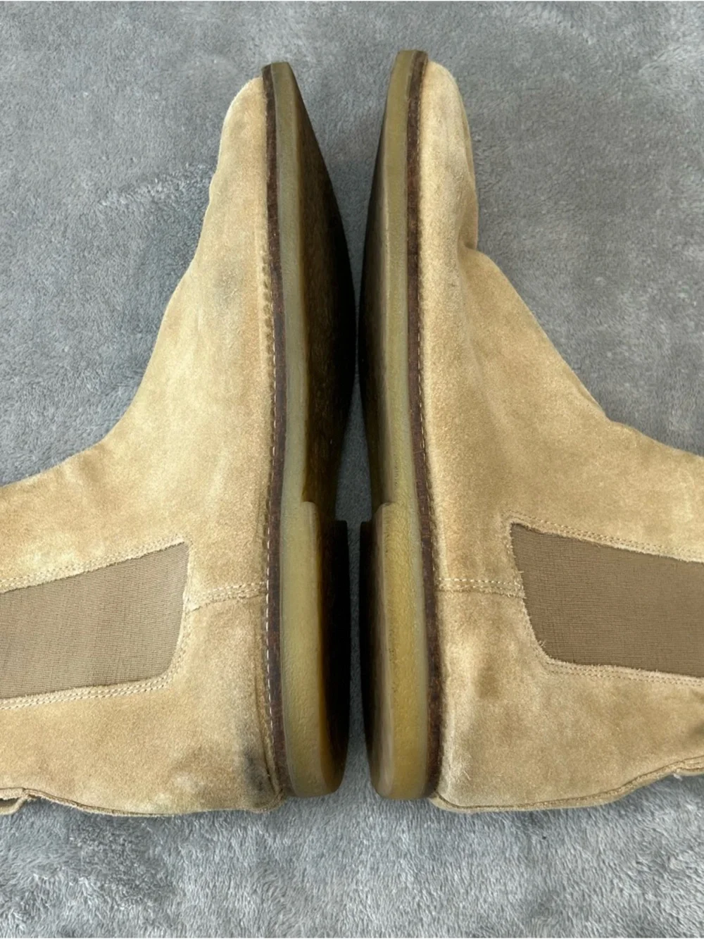 ZARA Tan Suede Chelsea‎ Boots Men’s Elastic Shoes Dress Up Shoes Size 10